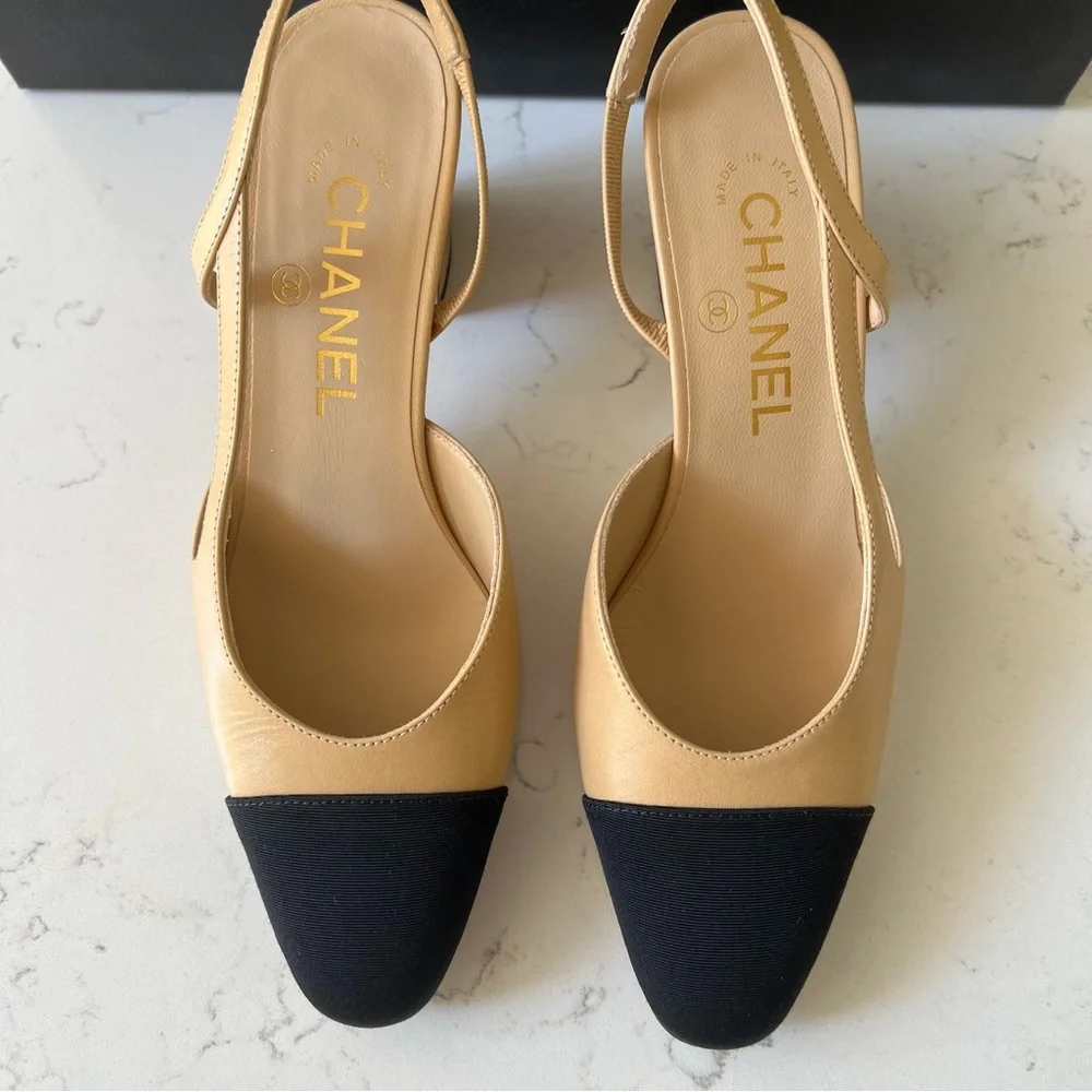 💯 AUTHENTIC CHANEL SLINGBACKS - Picture 4 of 8